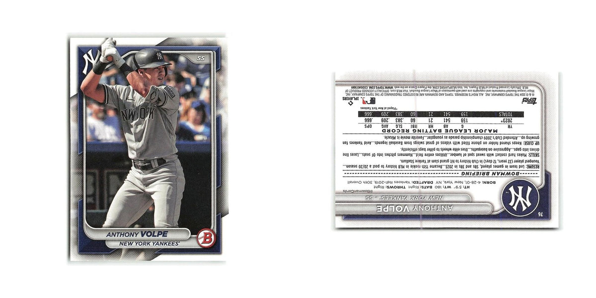 Anthony Volpe Rookie 2024 Bowman #76 New York Yankees Baseball Card NM
