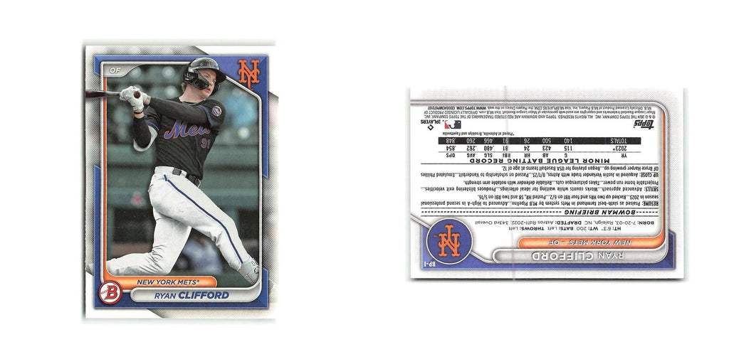 Ryan Clifford 2024 Bowman #BP-1 New York Mets Baseball Card NM