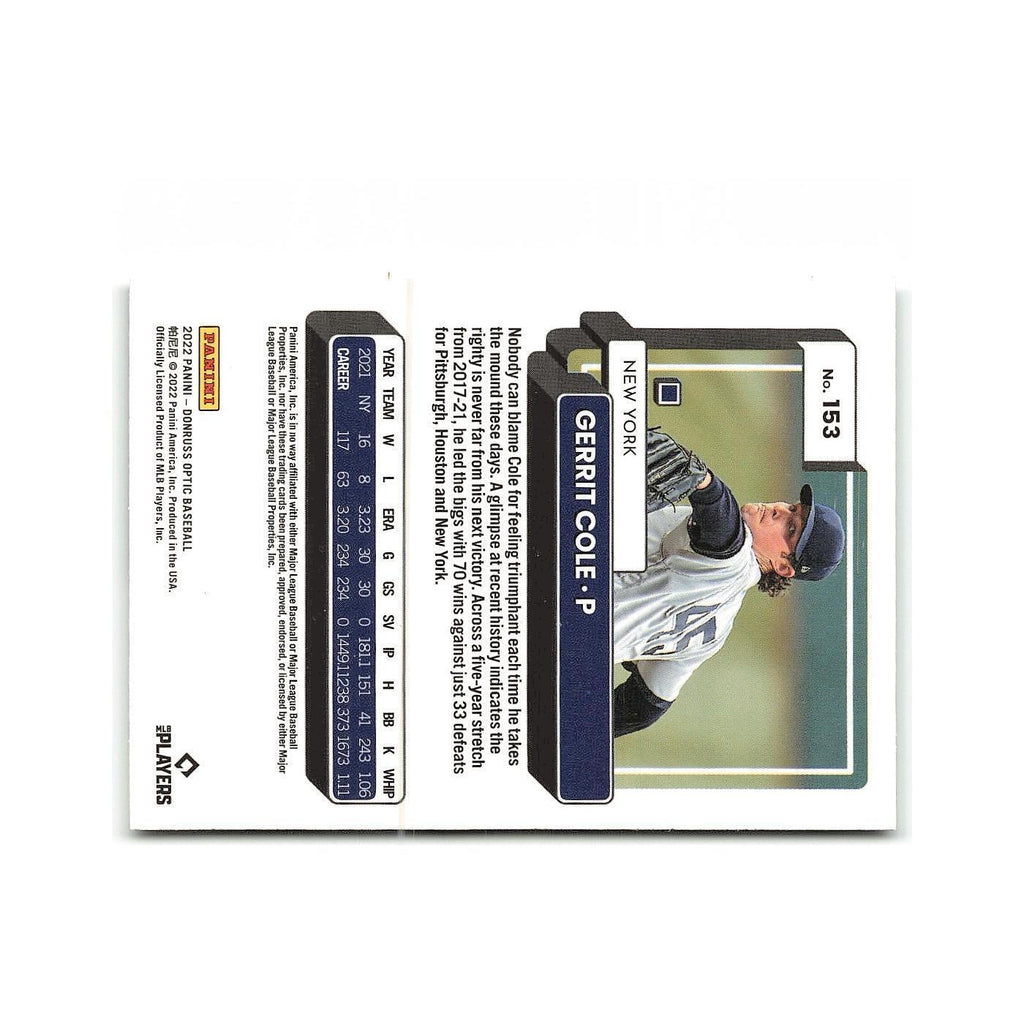 Gerrit Cole 2022 Donruss Optic #153 New York Yankees Baseball Card NM