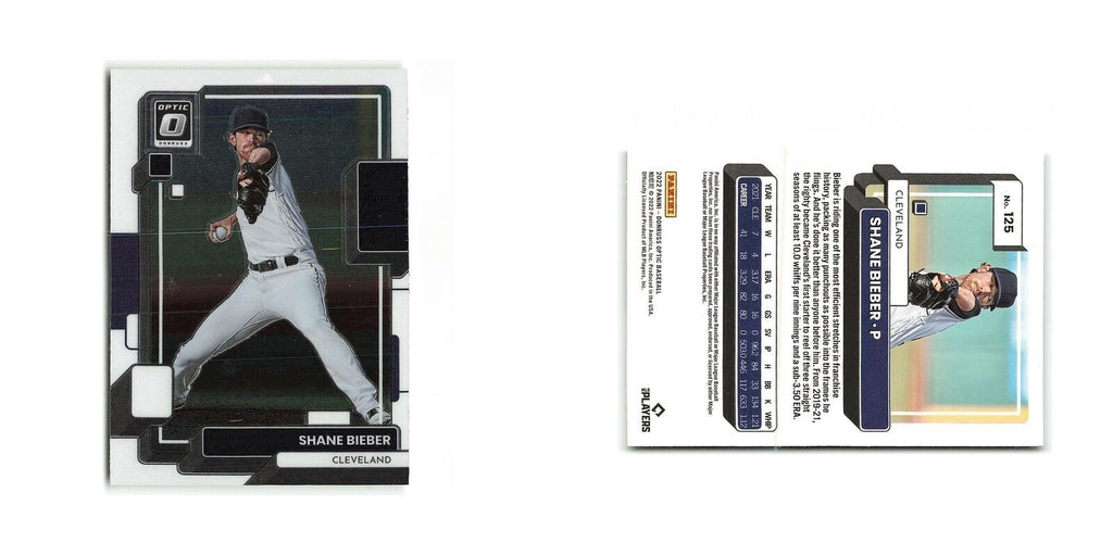 Shane Bieber 2022 Donruss Optic #125 Cleveland Guardians Baseball Card NM