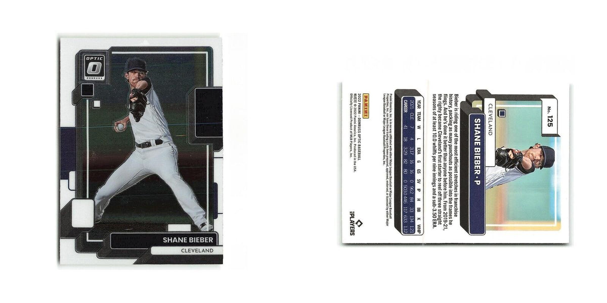 Shane Bieber 2022 Donruss Optic #125 Cleveland Guardians Baseball Card NM