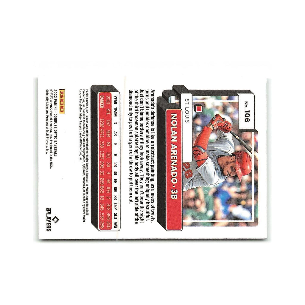 Nolan Arenado 2022 Donruss Optic #106 St. Louis Cardinals Baseball Card NM