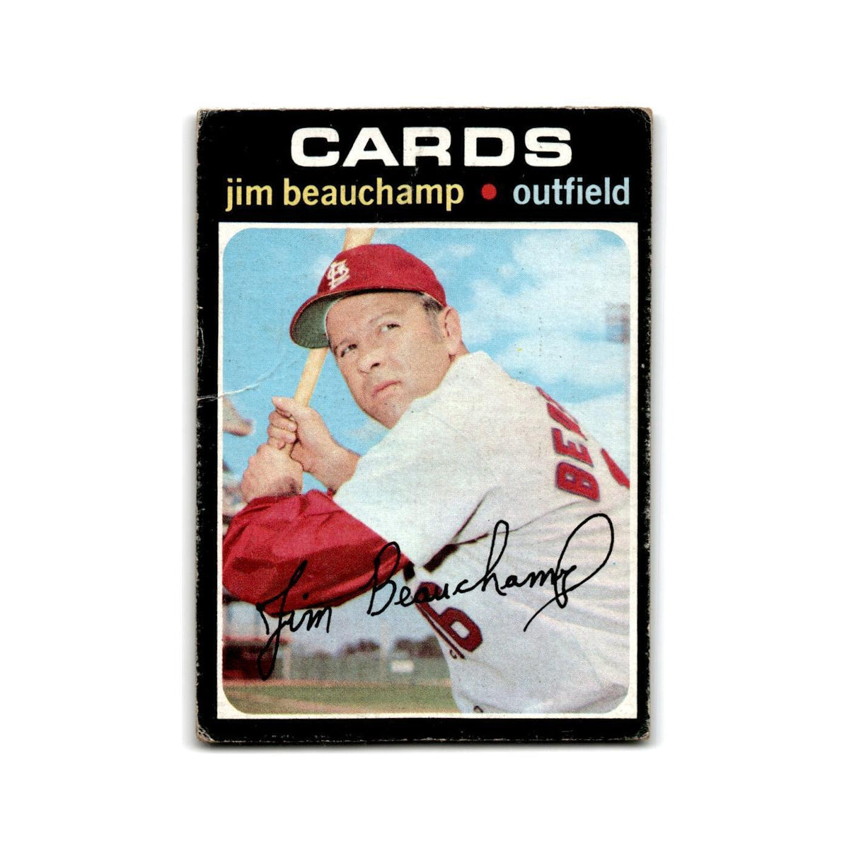 Jim Beauchamp 1971 Topps #322 St. Louis Cardinals Baseball Card Poor