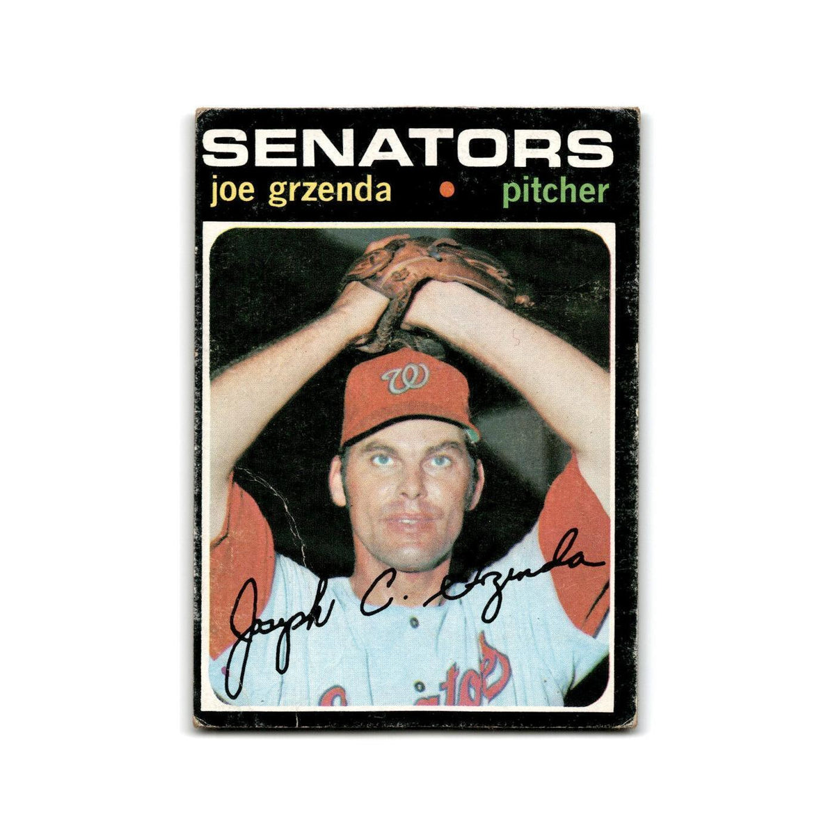 Joe Grzenda 1971 Topps #518 Washington Senators Baseball Card Poor