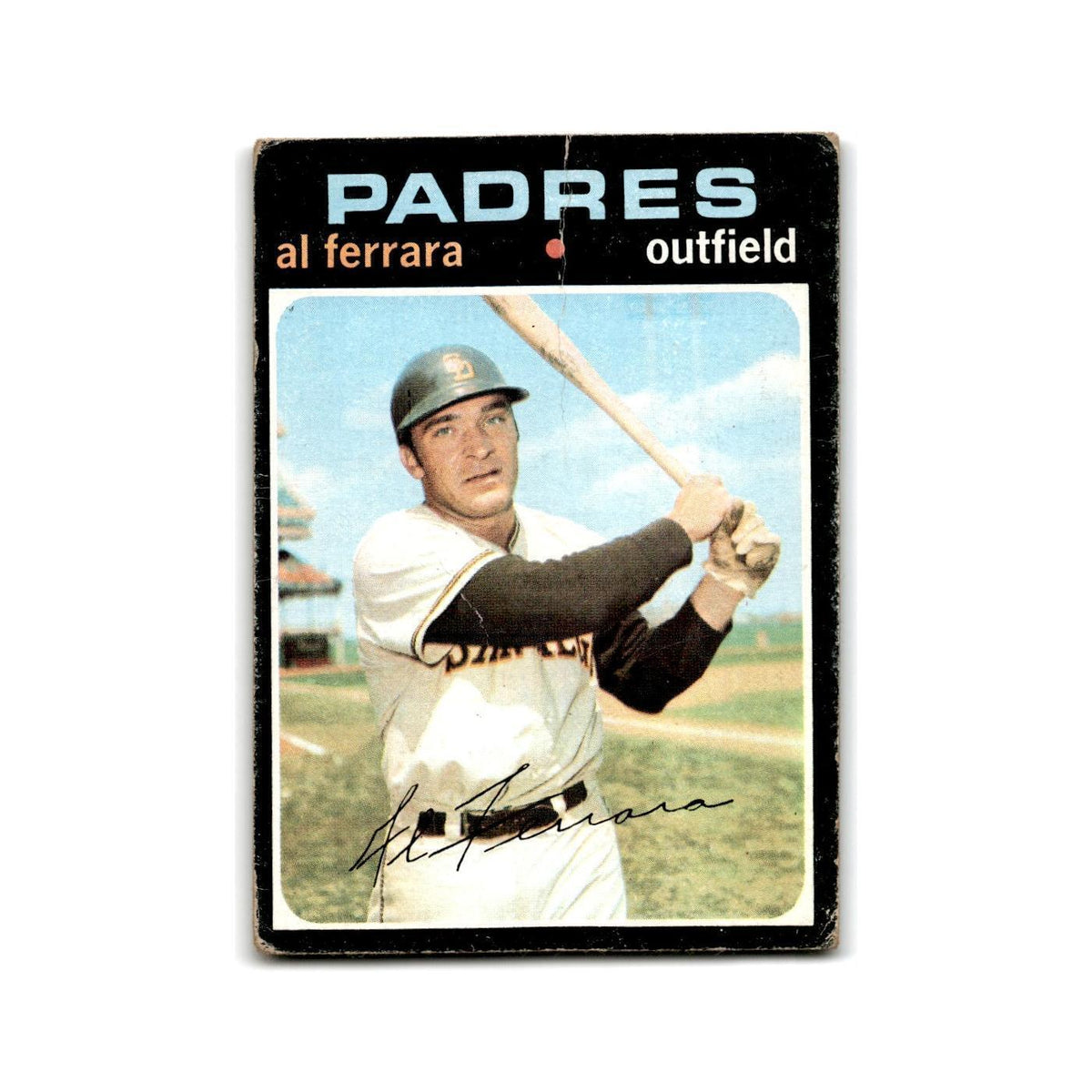 Al Ferrara 1971 Topps #214 San Diego Padres Baseball Card Poor
