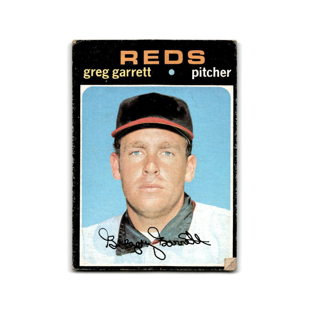 Greg Garrett 1971 Topps #377 Cincinnati Reds Baseball Card Poor