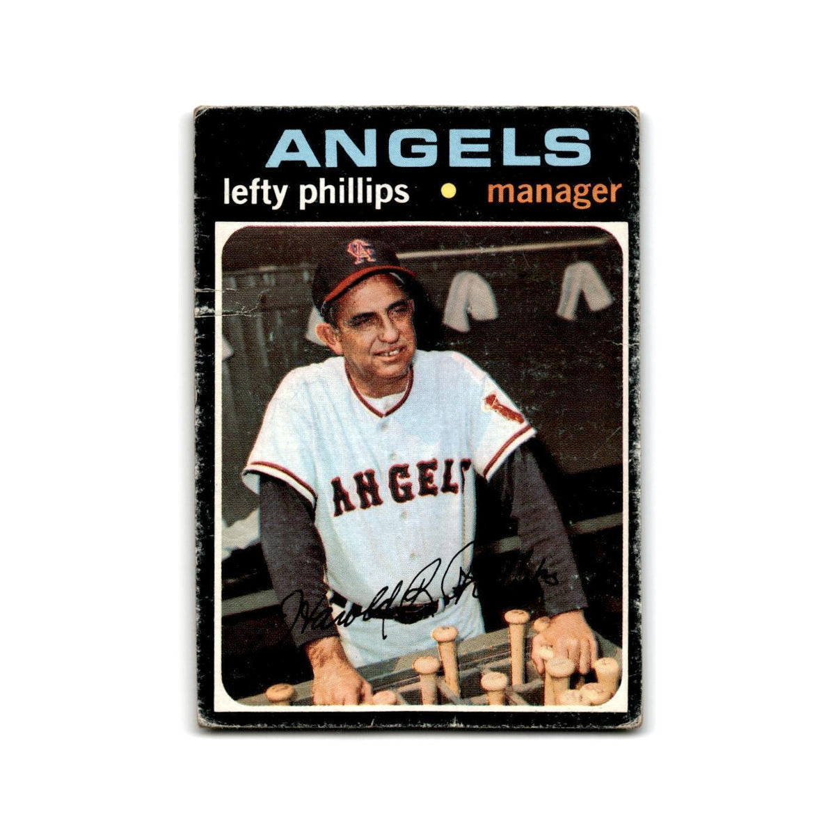 Lefty Phillips 1971 Topps #279 California Angels Baseball Card Poor
