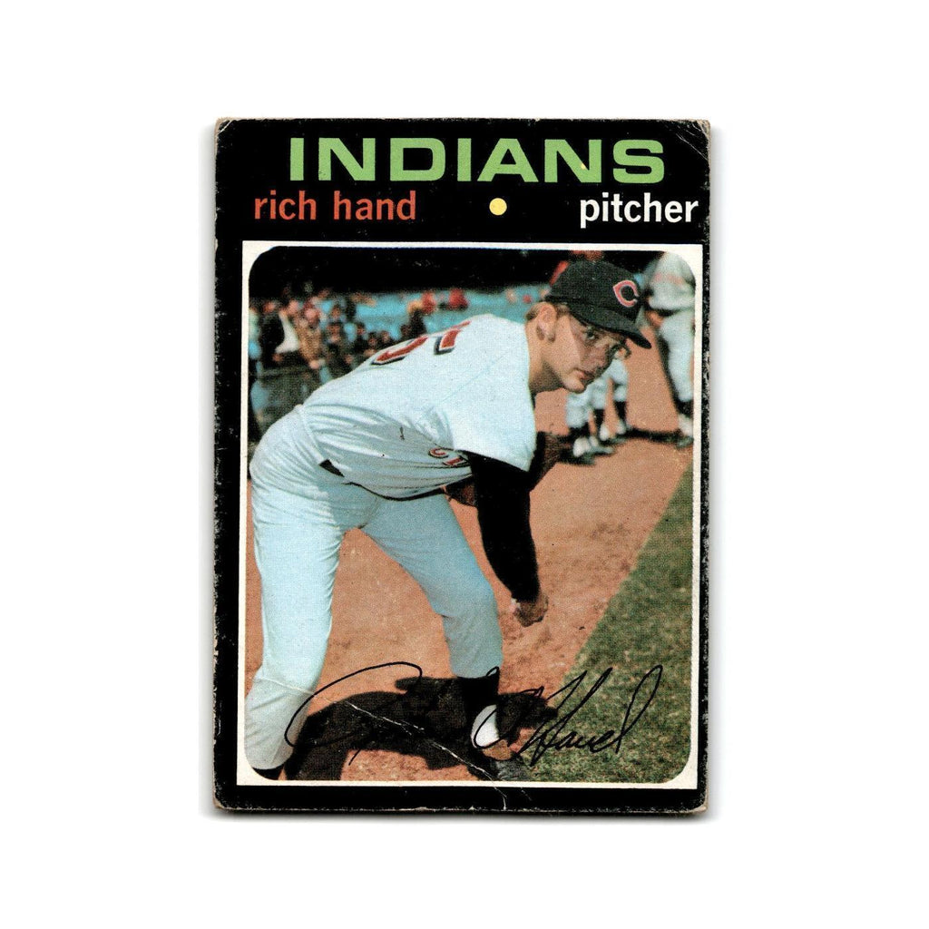 Rich Hand Rookie 1971 Topps #24 Cleveland Indians Baseball Card Poor