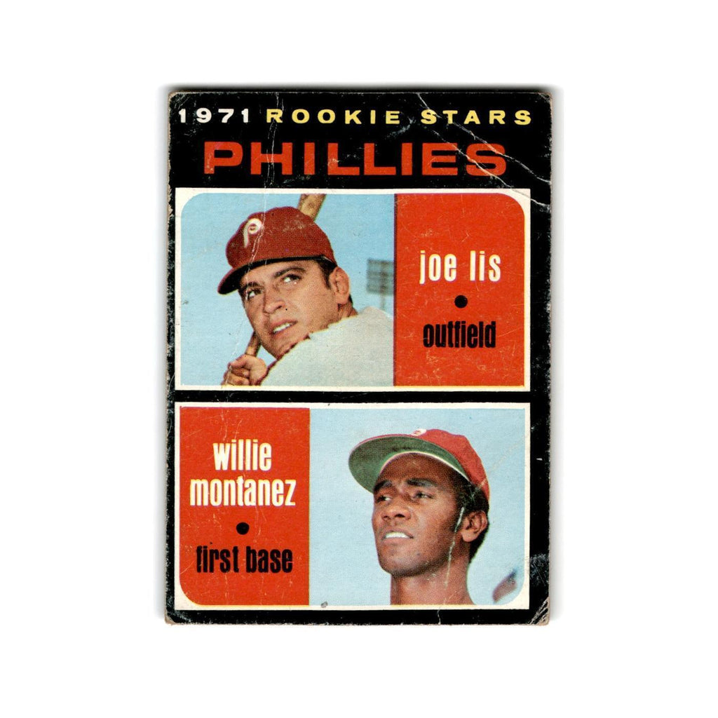 Phillies Rookies - Joe Lis Willie Montanez Rookie 1971 Topps #138 Phillies Poor