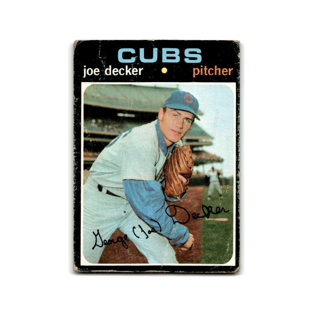 Joe Decker Rookie 1971 Topps #98 Chicago Cubs Baseball Card Poor