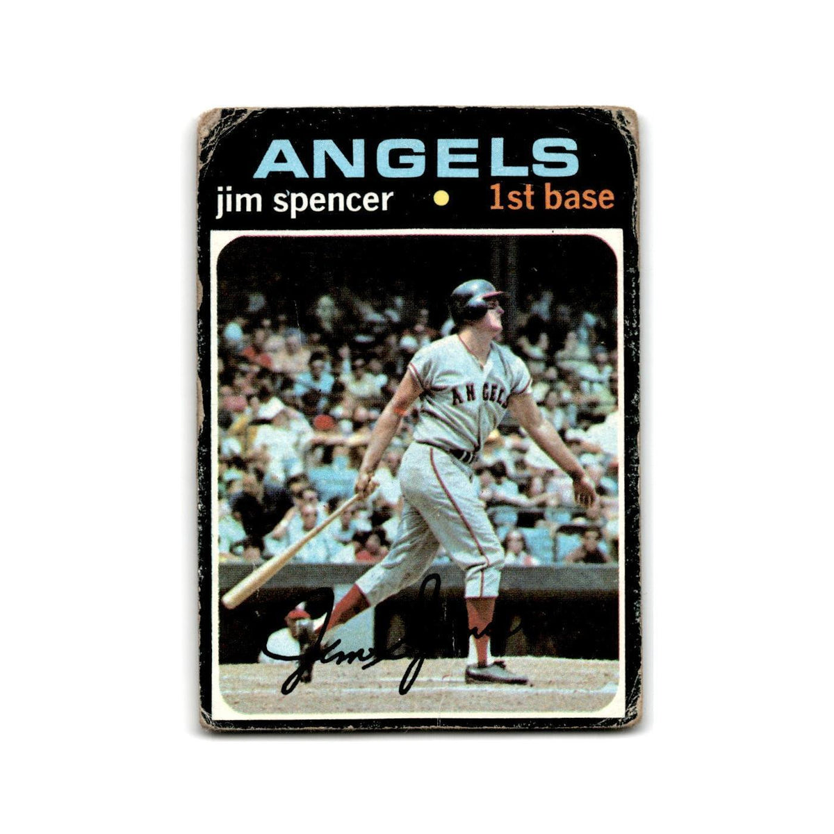 Jim Spencer 1971 Topps #78 California Angels Baseball Card Poor