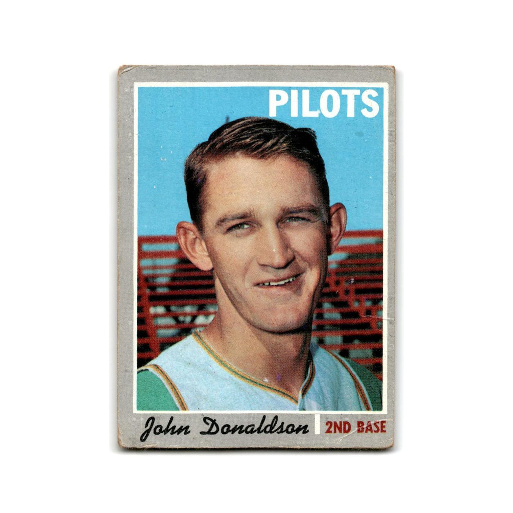 John Donaldson 1970 Topps #418 Seattle Pilots Baseball Card Poor