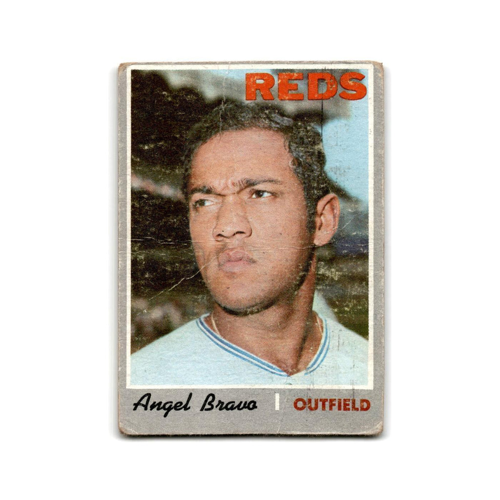 Angel Bravo Rookie 1970 Topps #283 Cincinnati Reds Baseball Card Poor