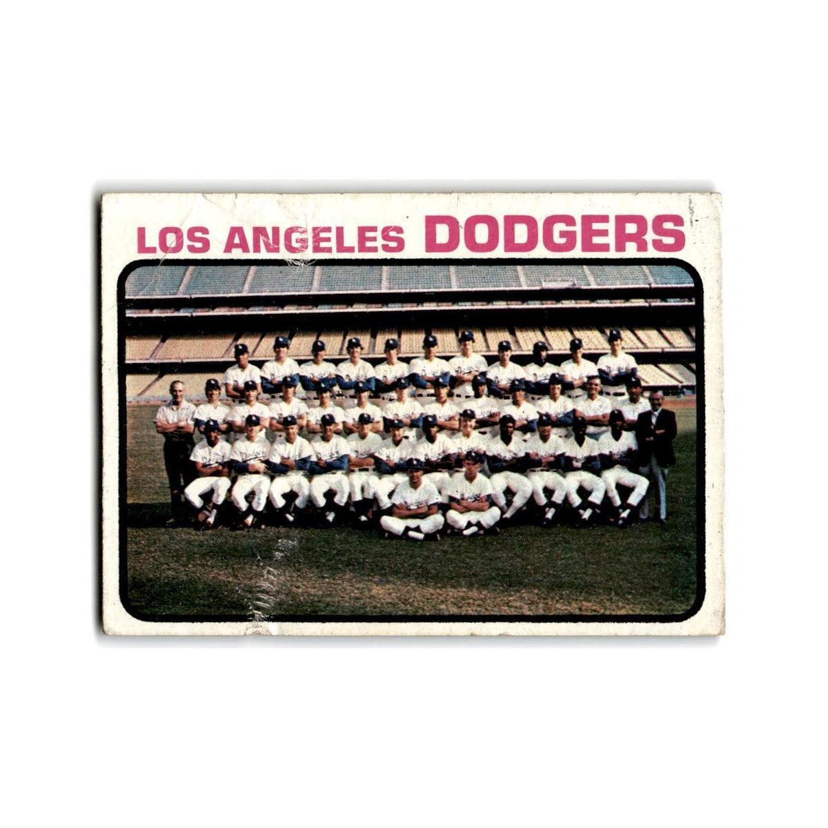 Los Angeles Dodgers 1973 Topps #91 Los Angeles Dodgers Baseball Card Poor