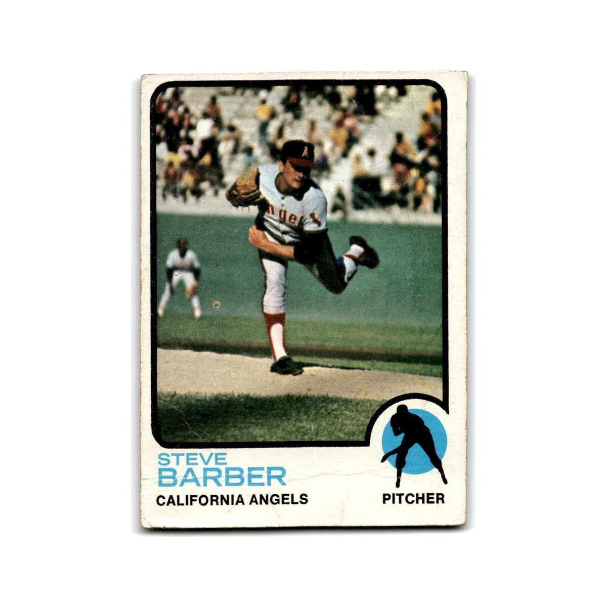 Steve Barber 1973 Topps #36 California Angels Baseball Card Poor