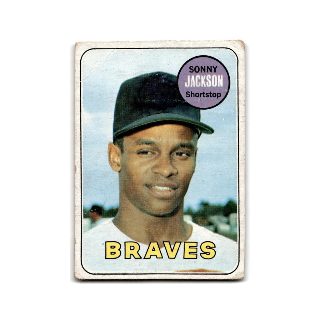 Sonny Jackson 1969 Topps #53 Atlanta Braves Baseball Card Poor
