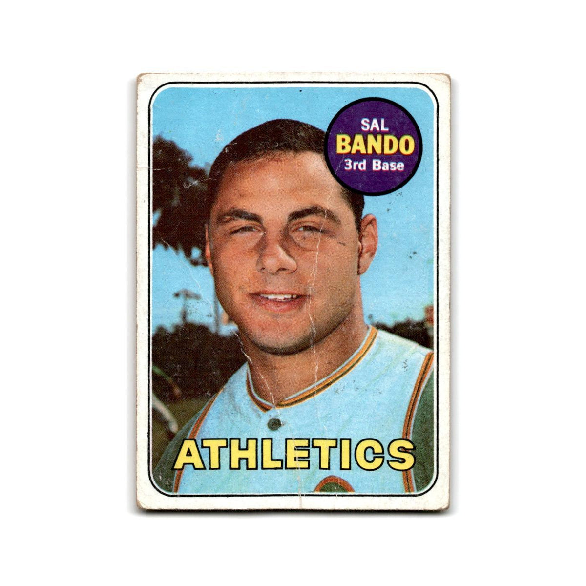 Sal Bando 1969 Topps #371 Oakland Athletics Baseball Card Poor