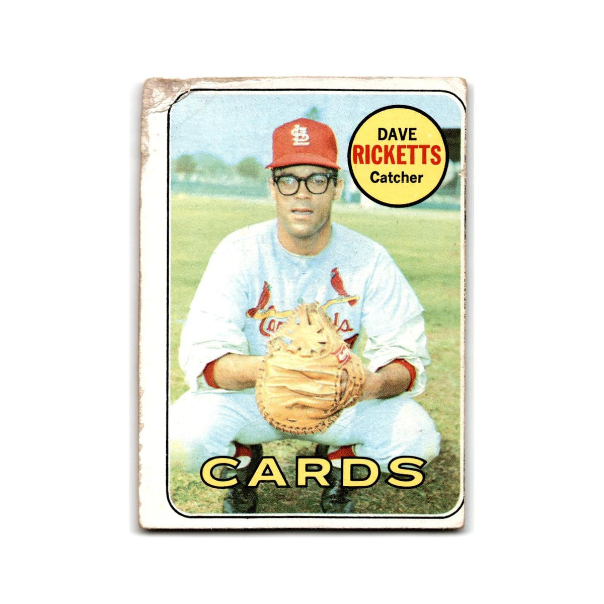 Dave Ricketts 1969 Topps #232 St. Louis Cardinals Baseball Card Poor