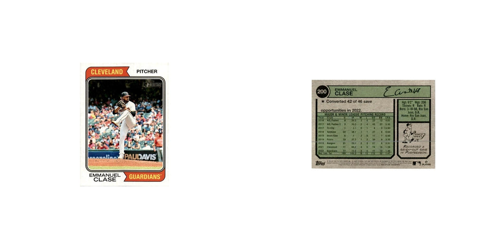 Emmanuel Clase 2023 Topps Heritage  #200 Cleveland Guardians Baseball Card NM