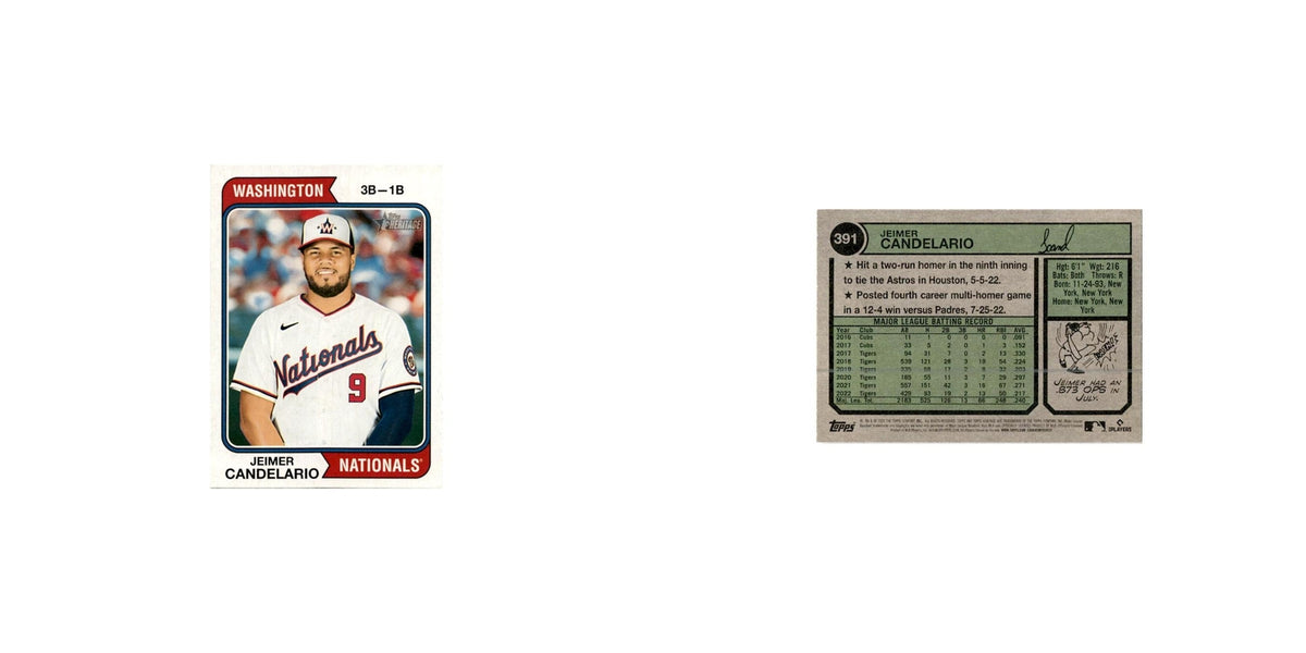 Jeimer Candelario 2023 Topps Heritage  #391 Washington Nationals NM