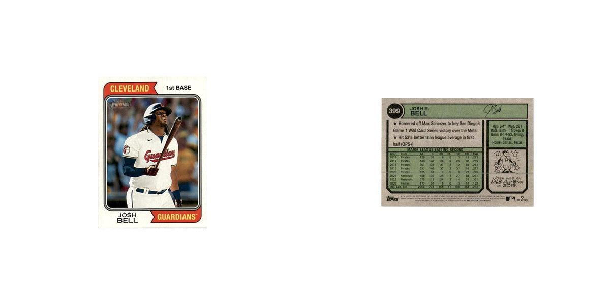 Josh Bell 2023 Topps Heritage  #399 Cleveland Guardians Baseball Card NM