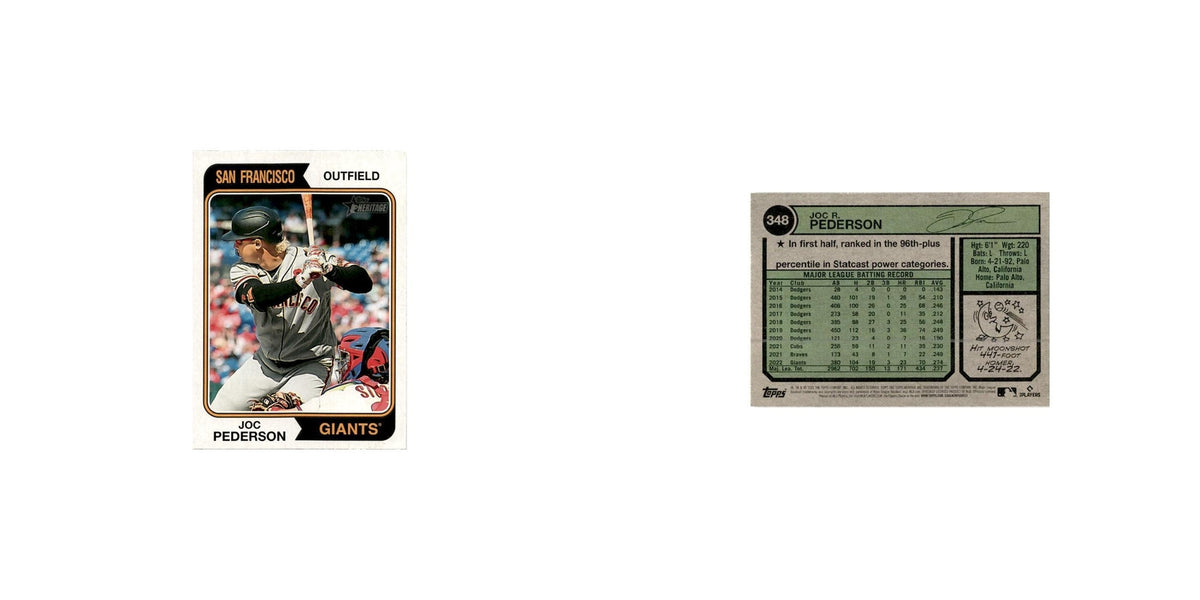 Joc Pederson 2023 Topps Heritage  #348 San Francisco Giants Baseball Card NM