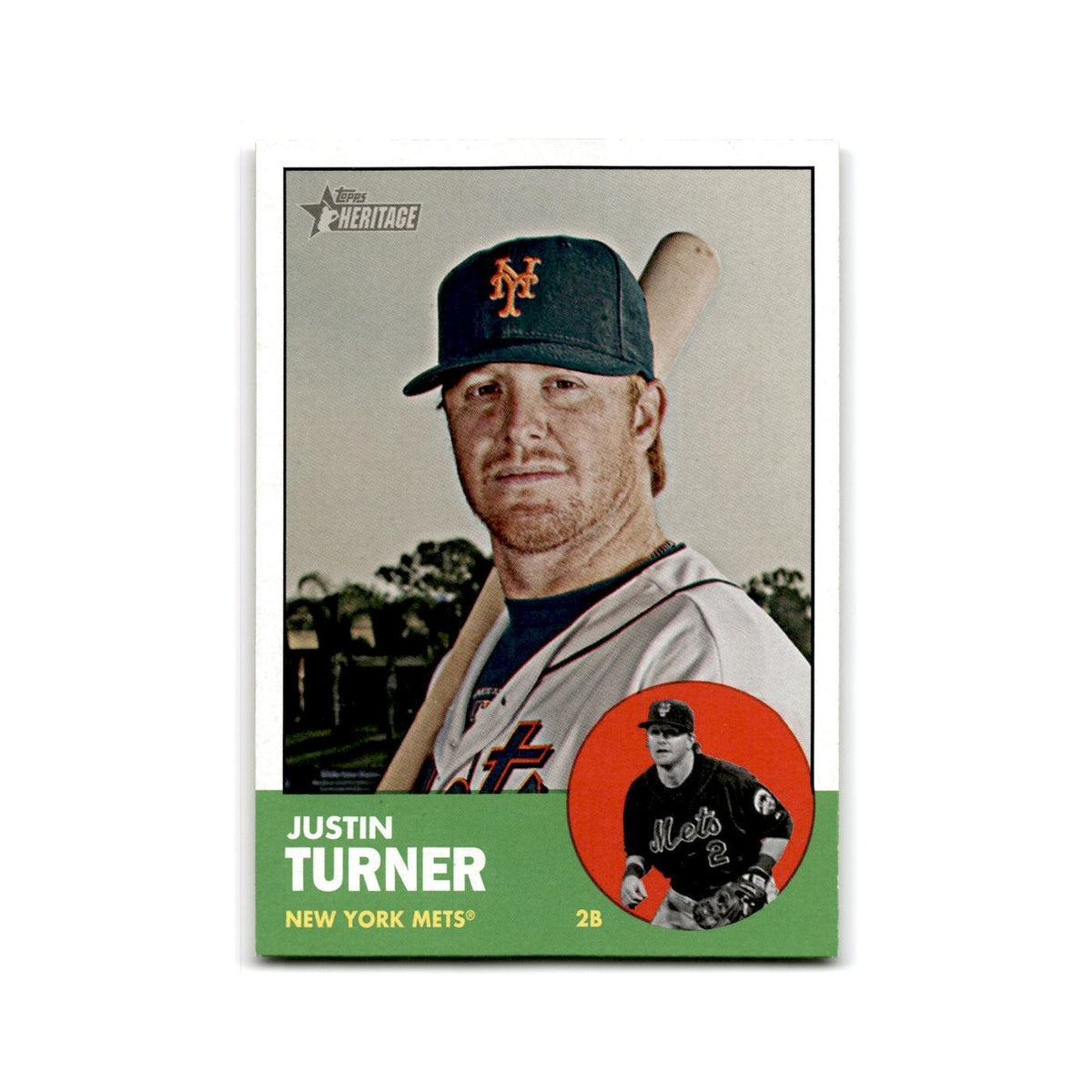 Justin Turner 2012 Topps Heritage #292 New York Mets Baseball Card NM
