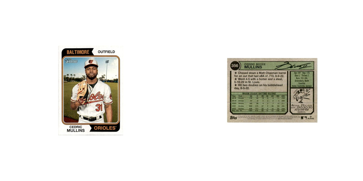Cedric Mullins 2023 Topps Heritage  #356 Baltimore Orioles Baseball Card NM