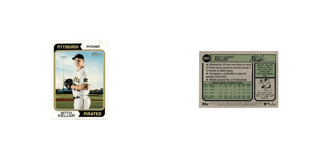 Mitch keller 2023 Topps Heritage #220 Pittsburgh Pirates Baseball Card NM