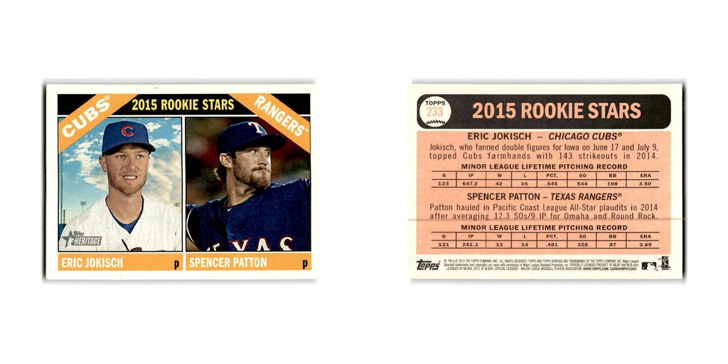 Spencer Patton Eric Jokisch 2015 Topps Heritage #233 NM