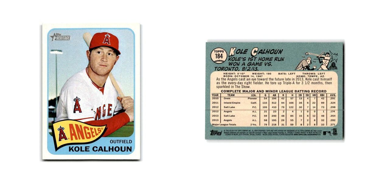 Kole Calhoun 2014 Topps Heritage #184 Los Angeles Angels Baseball Card NM