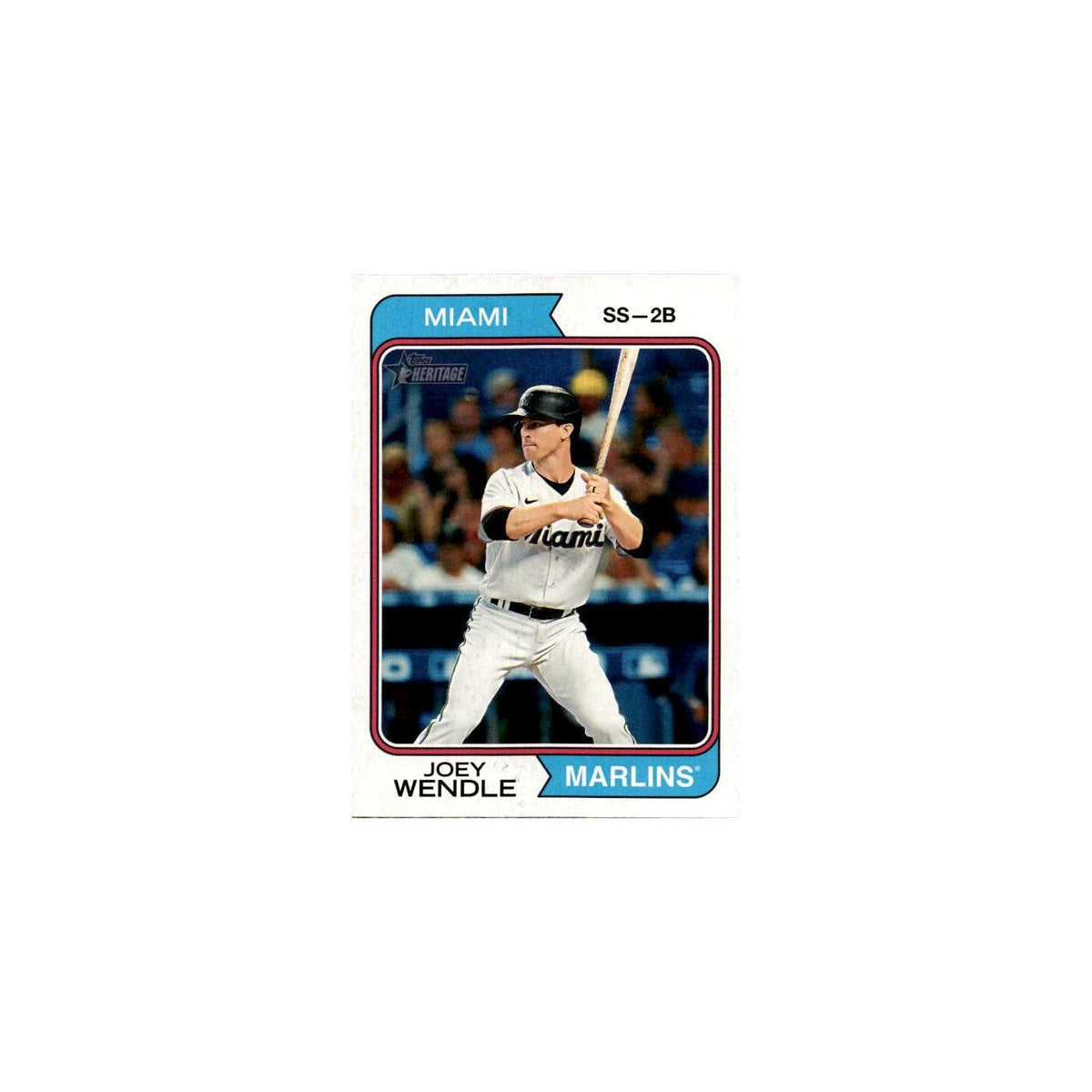 Joey Wendle 2023 Topps Heritage  #238 Miami Marlins Baseball Card NM