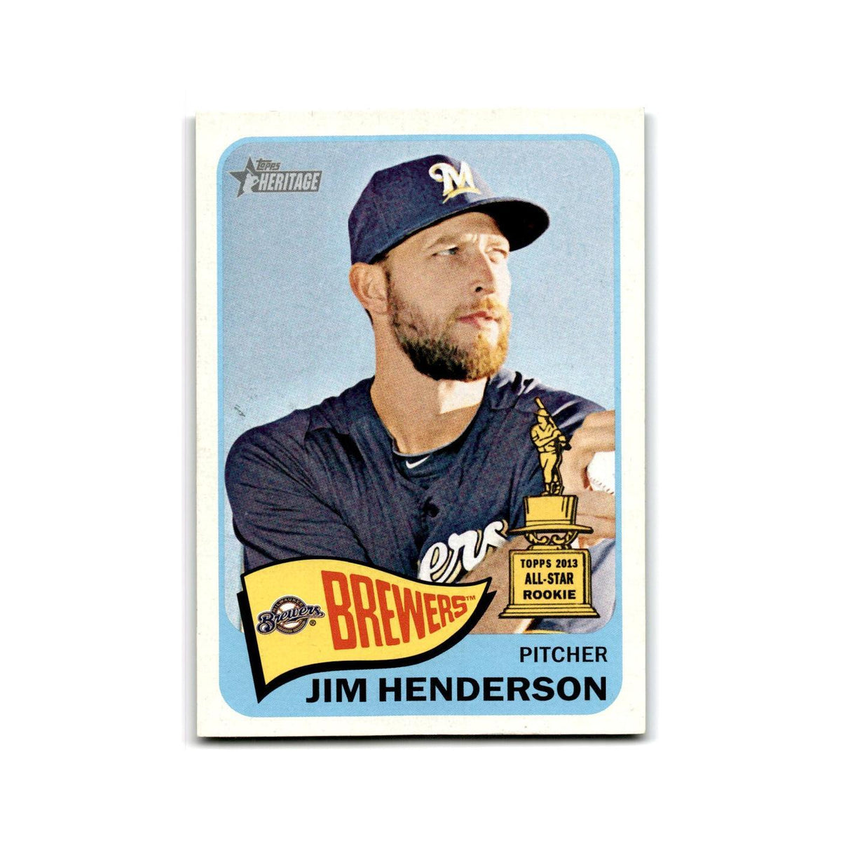 Jim Henderson 2014 Topps Heritage #292 Milwaukee Brewers Baseball Card NM