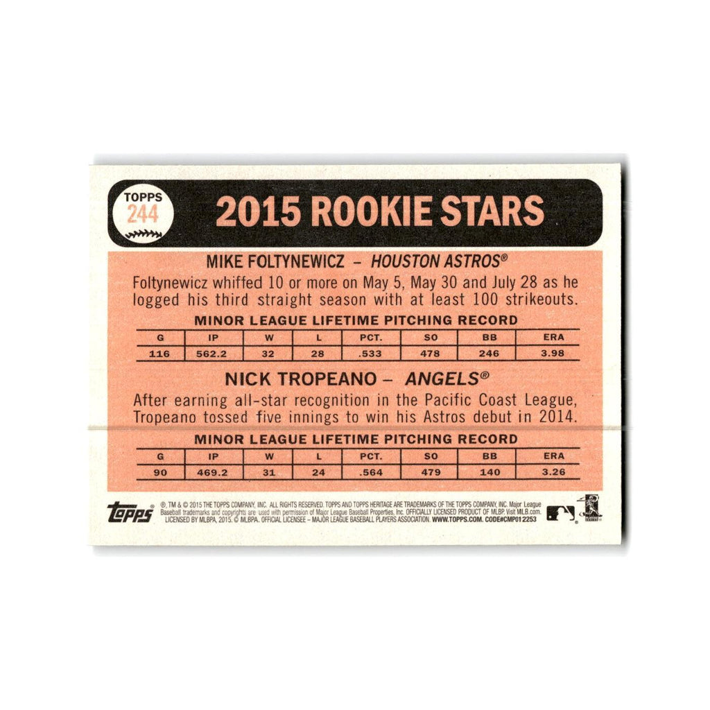 Nick Tropeano Mike Foltynewicz 2015 Topps Heritage #244 NM