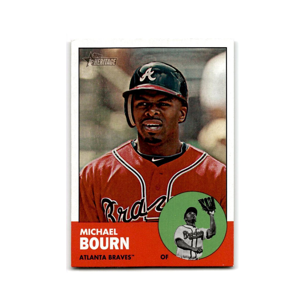 Michael Bourn 2012 Topps Heritage #46 Atlanta Braves Baseball Card NM