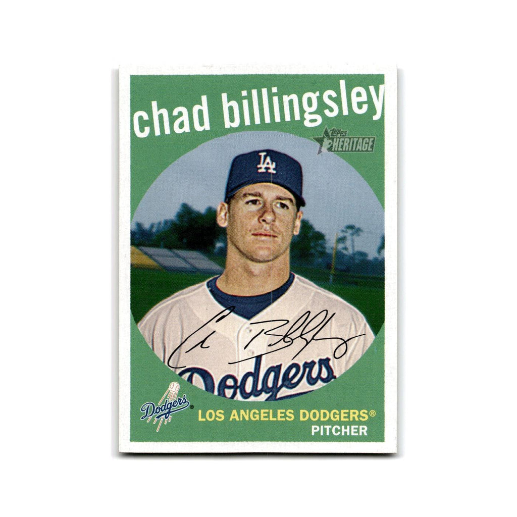 Chad Billingsley 2008 Topps Heritage #285 Los Angeles Dodgers Baseball Card NM