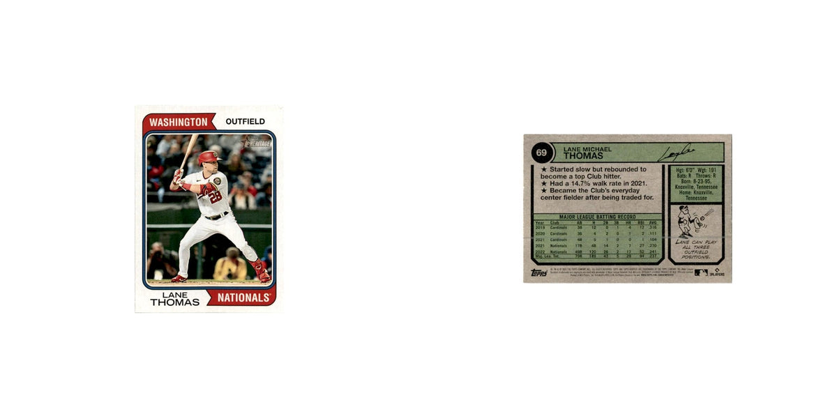 Lane Thomas 2023 Topps Heritage  #69 Washington Nationals Baseball Card NM