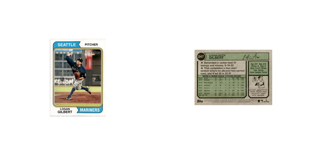 Logan Gilbert 2023 Topps Heritage  #247 Seattle Mariners Baseball Card NM