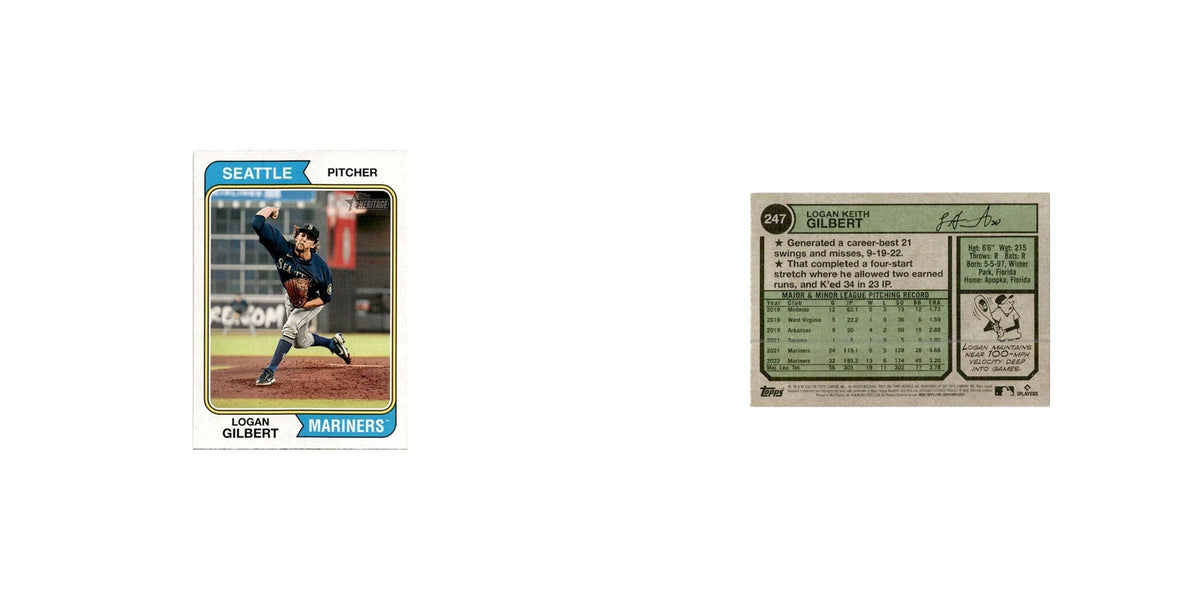 Logan Gilbert 2023 Topps Heritage  #247 Seattle Mariners Baseball Card NM