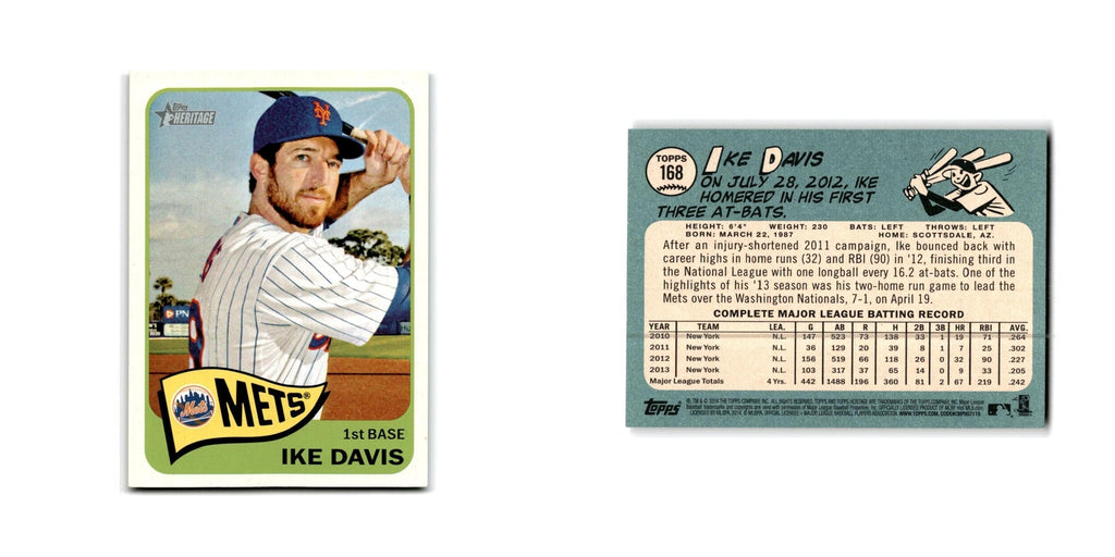 Ike Davis 2014 Topps Heritage #168 New York Mets Baseball Card NM