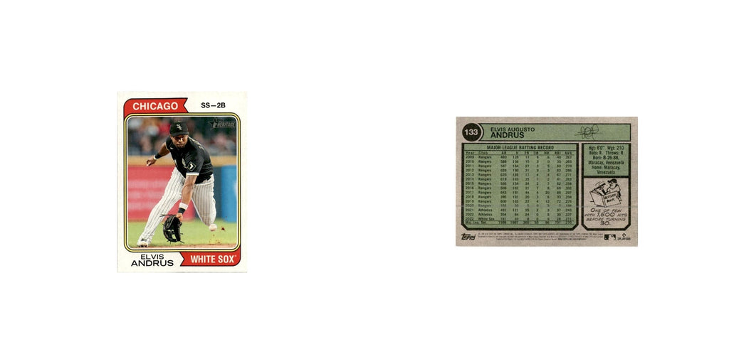 Elvis Andrus 2023 Topps Heritage  #133 Chicago White Sox Baseball Card NM