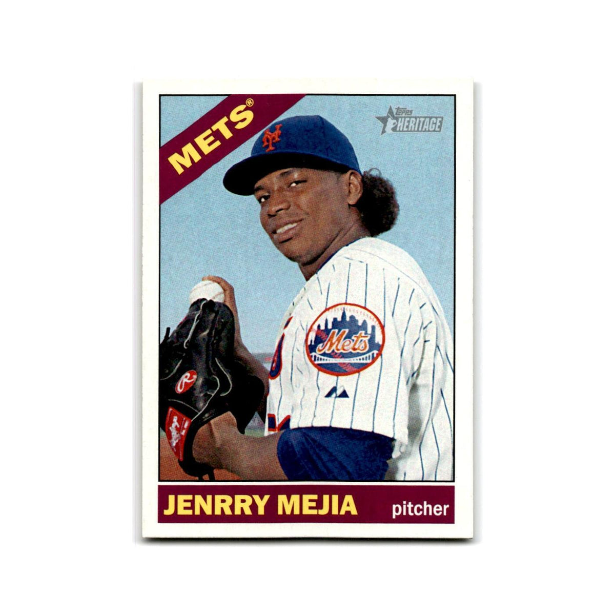 Jenrry Mejia 2015 Topps Heritage #9 New York Mets Baseball Card NM