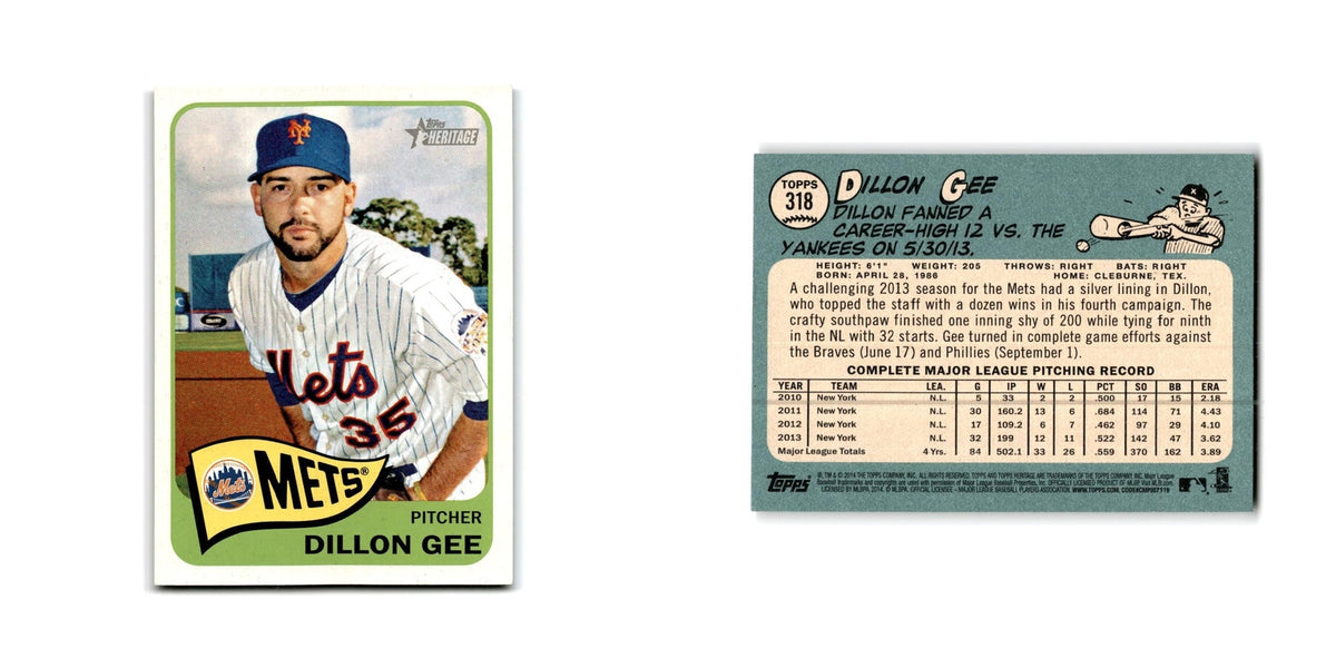 Dillon Gee 2014 Topps Heritage #318 New York Mets Baseball Card NM