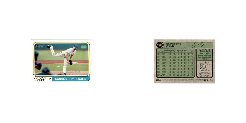Jordan Lyles 2023 Topps Heritage  #160 Kansas City Royals Baseball Card NM