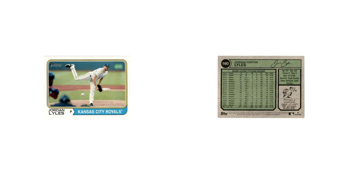 Jordan Lyles 2023 Topps Heritage  #160 Kansas City Royals Baseball Card NM