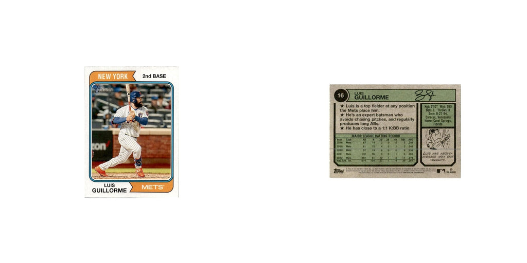 Luis Guillorme 2023 Topps Heritage #16 New York Mets Baseball Card NM