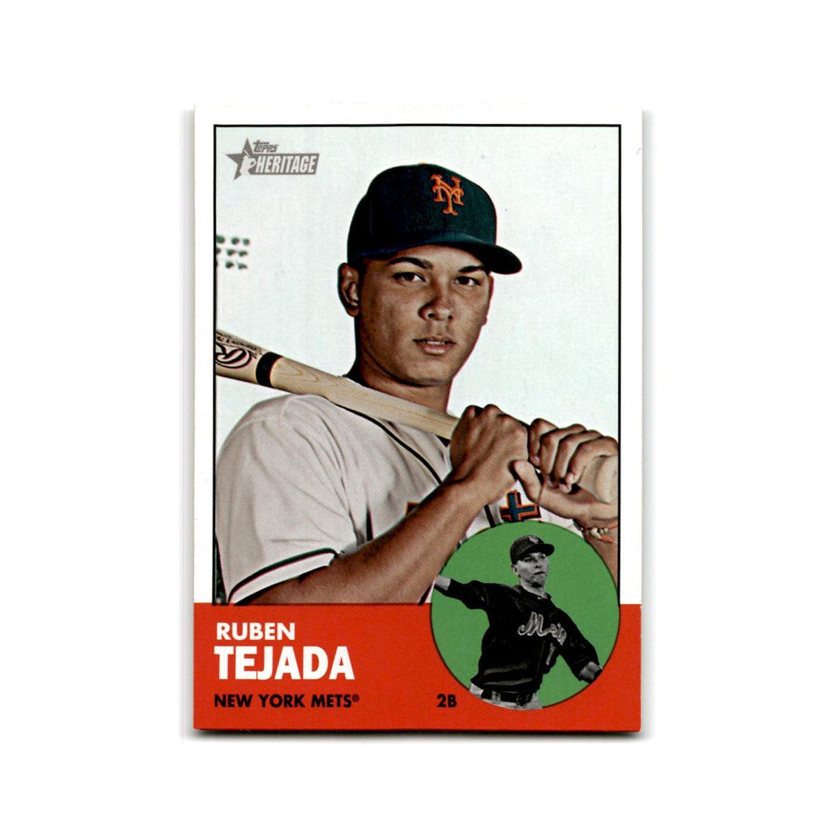 Ruben Tejada 2012 Topps Heritage #107 New York Mets Baseball Card NM