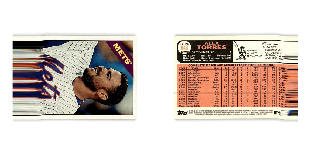 Alex Torres 2015 Topps Heritage #643 New York Mets Baseball Card NM