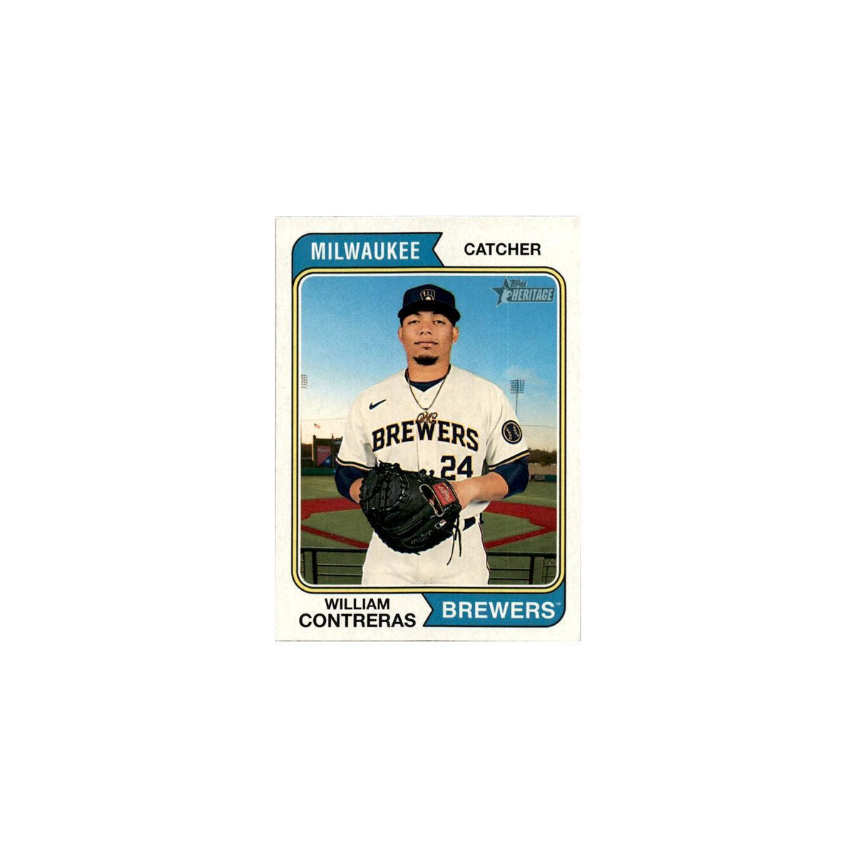 William Contreras 2023 Topps Heritage #289 Milwaukee Brewers Baseball Card NM