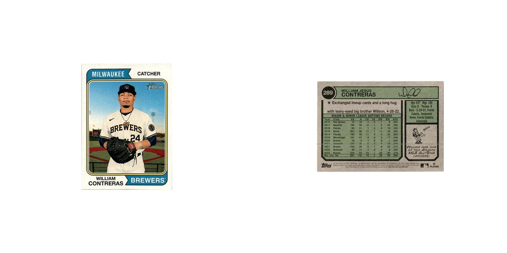 William Contreras 2023 Topps Heritage #289 Milwaukee Brewers Baseball Card NM